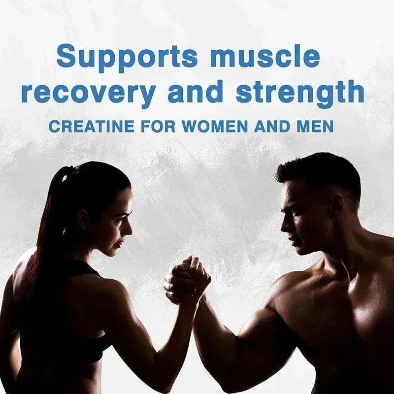 Creatine Monohydrate - Enhance Muscle Strength, Promote Muscle Recovery and Growth, and Improve Athletic Performance Vegan.