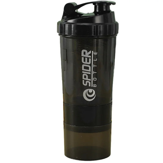 Large capacity shaking bottle for sports (BLACK)
