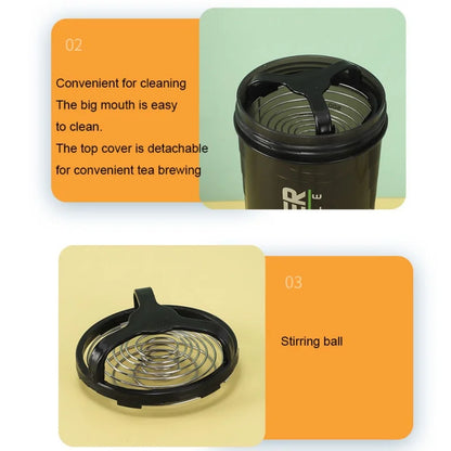 Large capacity shaking bottle for sports (PURPLE)