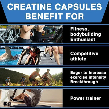 Creatine Monohydrate - Enhance Muscle Strength, Promote Muscle Recovery and Growth, and Improve Athletic Performance Vegan.